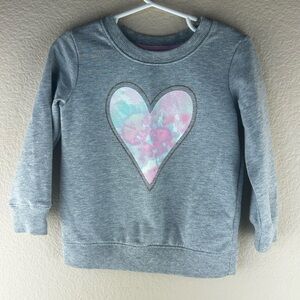 3/$10 Cat & Jack Gray with Heart Pull Over Sz 2T